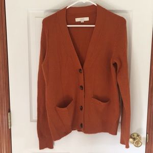 Loft Burnt Orange Cardigan